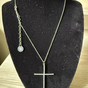Elegant Silver Cross Necklace BLB